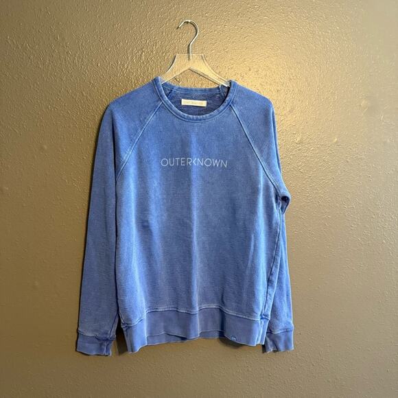 Outerknown Blue Crew Neck Logo Sweatshirt Size L - Picture 2 of 7